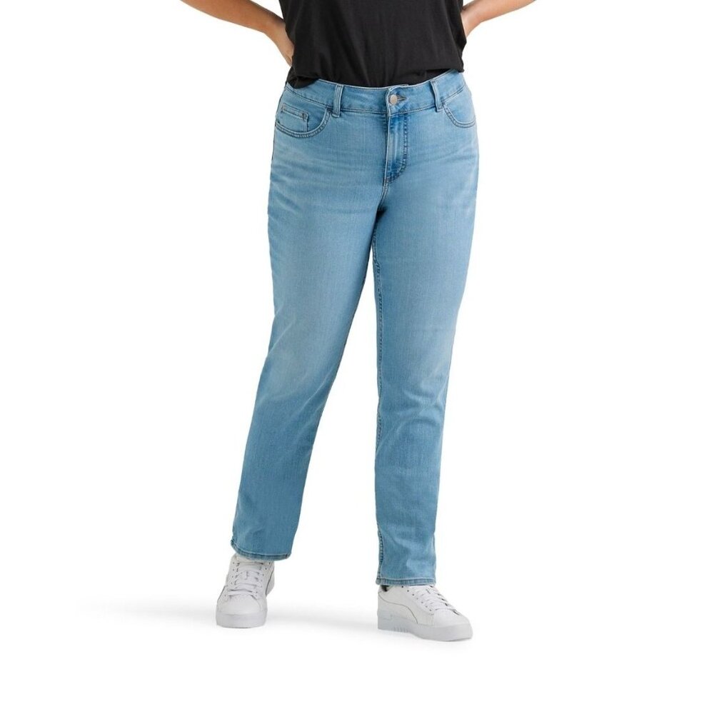 Lee Women's Midrise Straight Leg Jean Plus Size 22WP NWT - Waist 44"